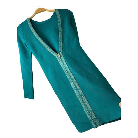 Marciano Los Angeles Aqua Bare Back Bandage Dress Small NWT Long Sleeve 6648 - Picture 2 of 16